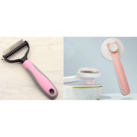 Pet Long-haired Dogknot Comb Double-sided Blade Dog (Option: Set6-L)