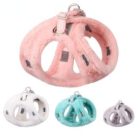 Soft and Warm Dog Harness and Leash Set - Winter Plush Dog Vest Harness with Reflective Bands (colour: Set, Specifications (length * width): XL)