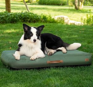 Outdoor Inflatable Dog Bed for Medium Dogs, Winter Outdoor Travel Dogs Met with Removeable Cover (size: XL-41x28 inch)
